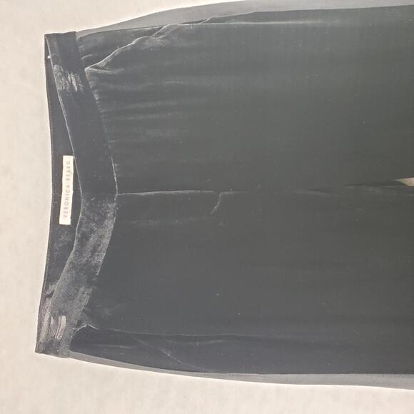 🪲 RARE Veronica Beard Ramsey Wide-leg High-waist Velvet Tux Pants, Black - Picture 10 of 15